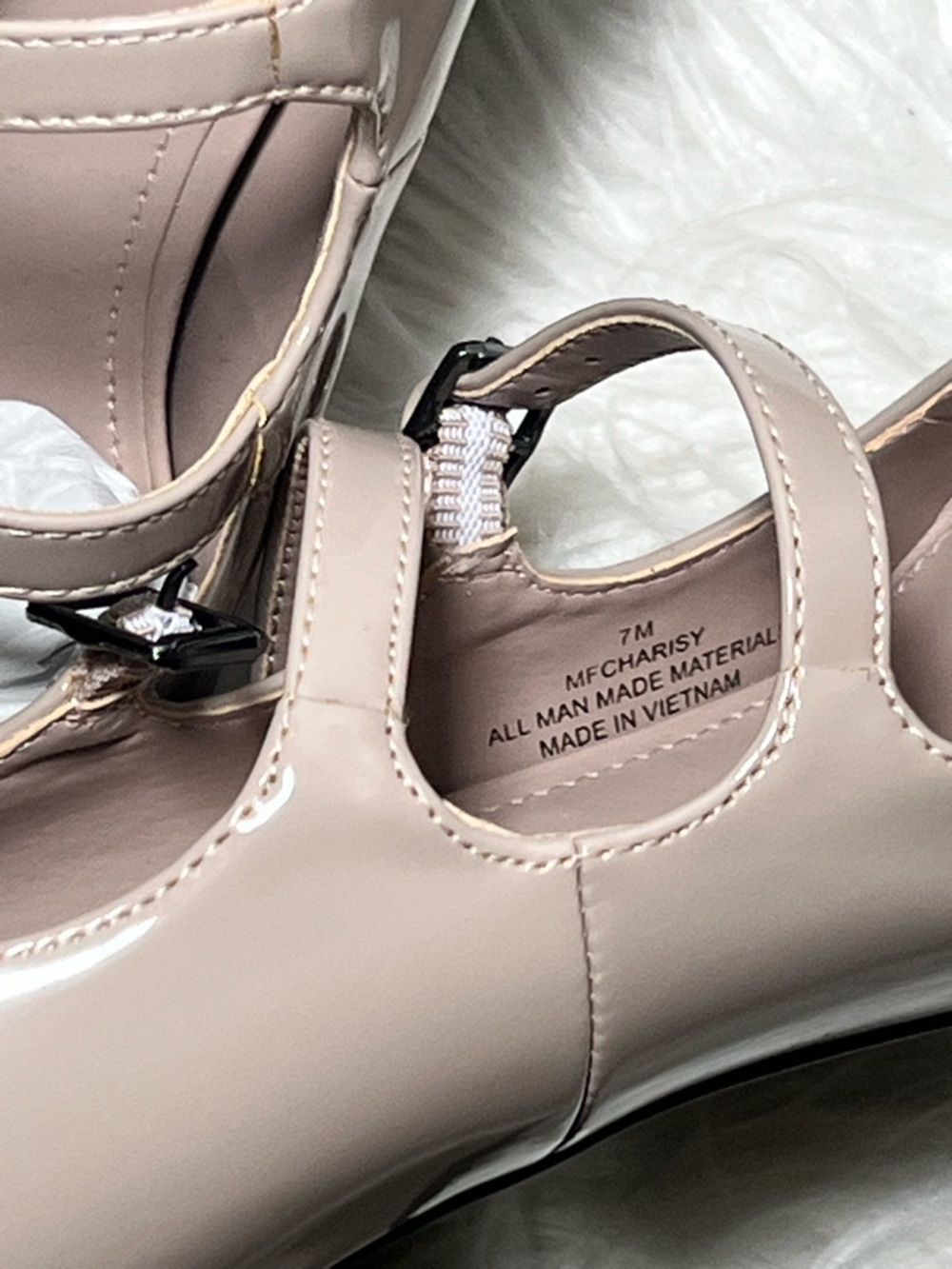 MARC FISHER Pumps Mary Jane Heels Charisy Double Straps Taupe Women Shoe Sz 7M - Picture 2 of 5
